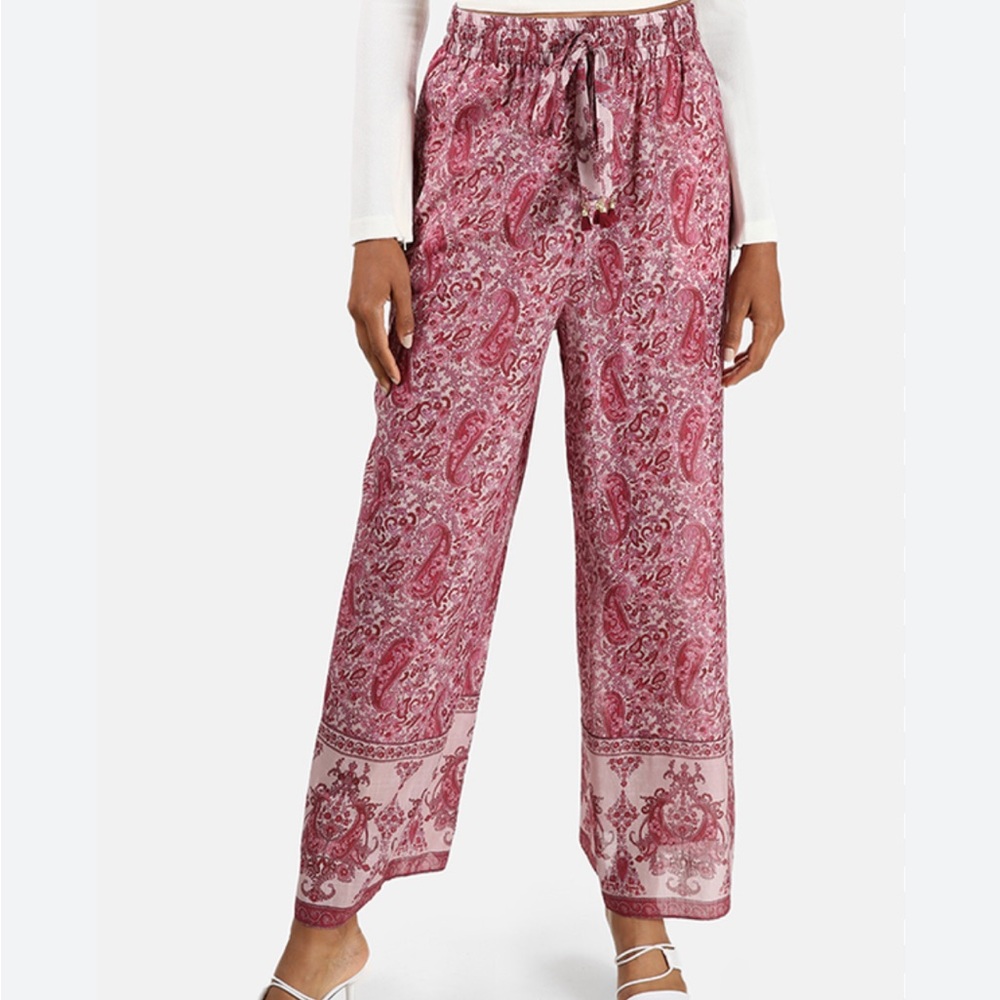 Zimmermann Amari Drawstring Pants Paisley 0